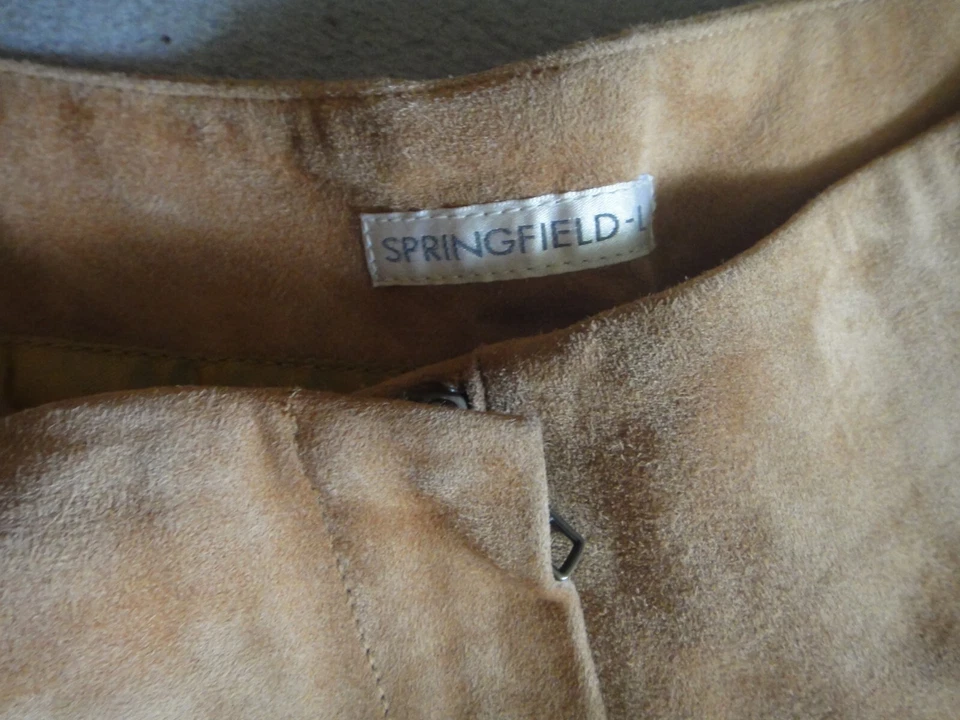 Springfield L Damen Hose Lederhose Freizeithose Leder braun - Bild 2 von 4