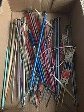 Lot of 75 Vintage Knitting Crochet Hooks Variety of Sizes Aluminum Wood Metal