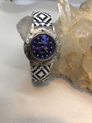 Ladies Freestyle Diver Style Watch With New Band & Battery 