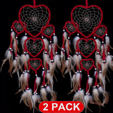 2PCS Handmade Dream Catcher Traditional Dreamcatcher Feather Wall Hanging Decor