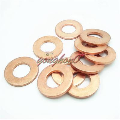 Multiple Thick 1.5mm Copper Flat Gaskets Crush Washer Sealing Ring For Boat