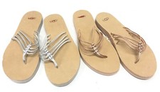 Ugg Australia Heina Metallic Rose Gold or Silver Sandals Flip Flops 1092267
