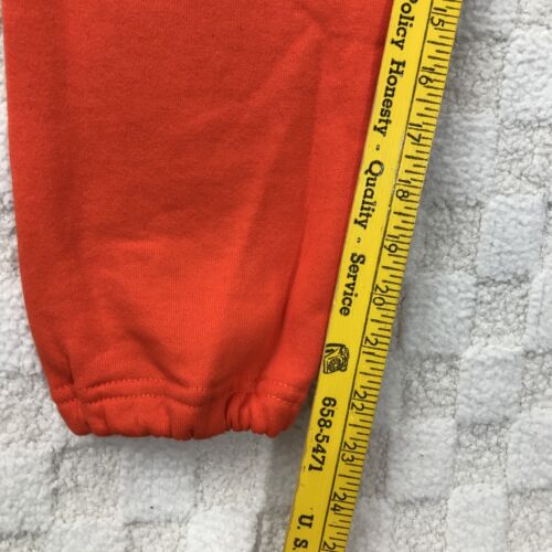 Vintage Russell Athletic Kids Sweatpants Boys Medium Orange Jogger USA Made 90s - Picture 6 of 11