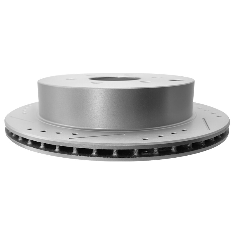 Nissan Frontier Brake Kit Detroit Axle Front & Rear Drilled & Slotted Rotors Ceramic Brake Pad Kit For Nissan Frontier, Xterra, Suzuki Equator Front Car & Truck Brake Disc Rotors Drilled - Foto 4