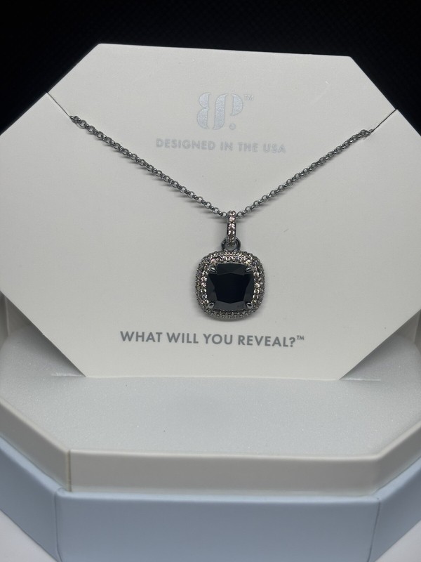 Bomb Party "It's Simply The Best" Necklace - Black Onyx CZ on Hematite Plating