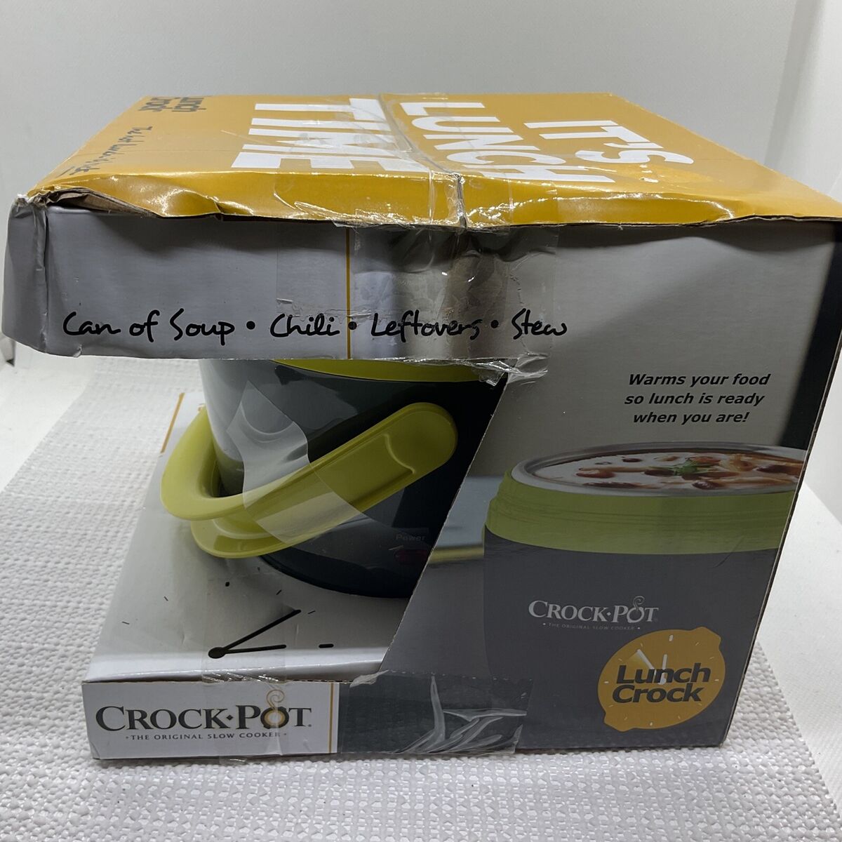 Crock-Pot Lunch Crock - Food warmer - 20 oz - gray/lime