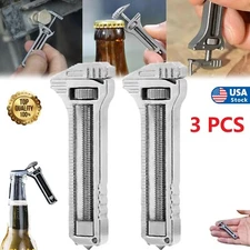 3PCS Compact Titanium Hiking Multitool Mini Multitool Wrench Opener Keychain New
