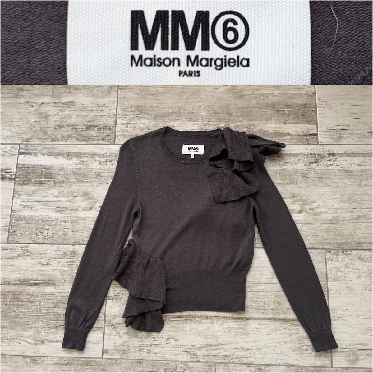 Womens Maison Martin Margiela MMM Designer Viscose Wool Sweater