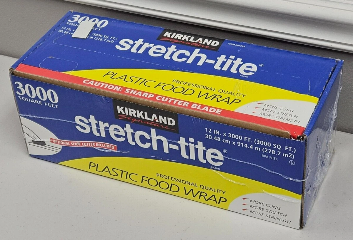 Kirkland Signature Stretch Tite Plastic Film Food Wrap 3000 ft x 12 12 in  wide