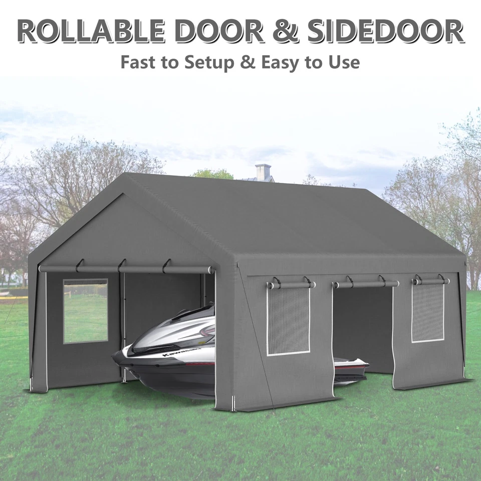 Carports 20x20 Heavy Duty IDEALHOUSE Carport 13'x20' Portable