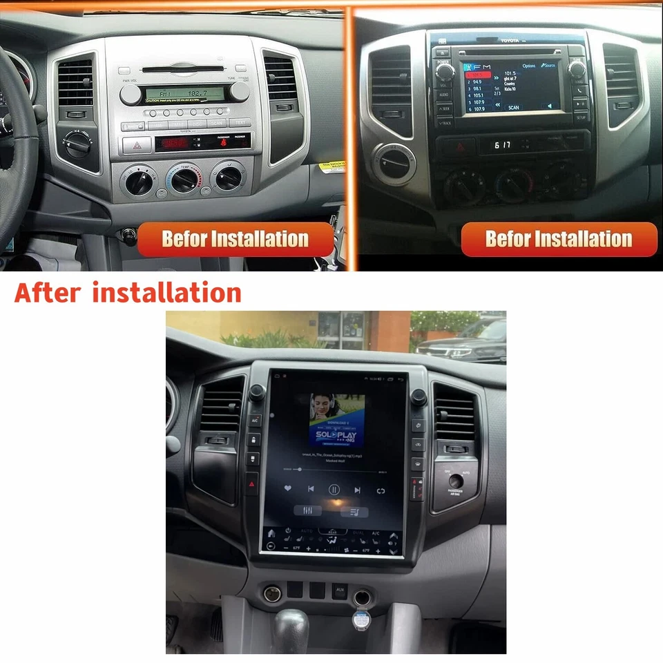 13" Android12 Navegación Coche GPS Estéreo Estilo Tesla Para Toyota Tacoma 2005~2015 Foto 2 de 4