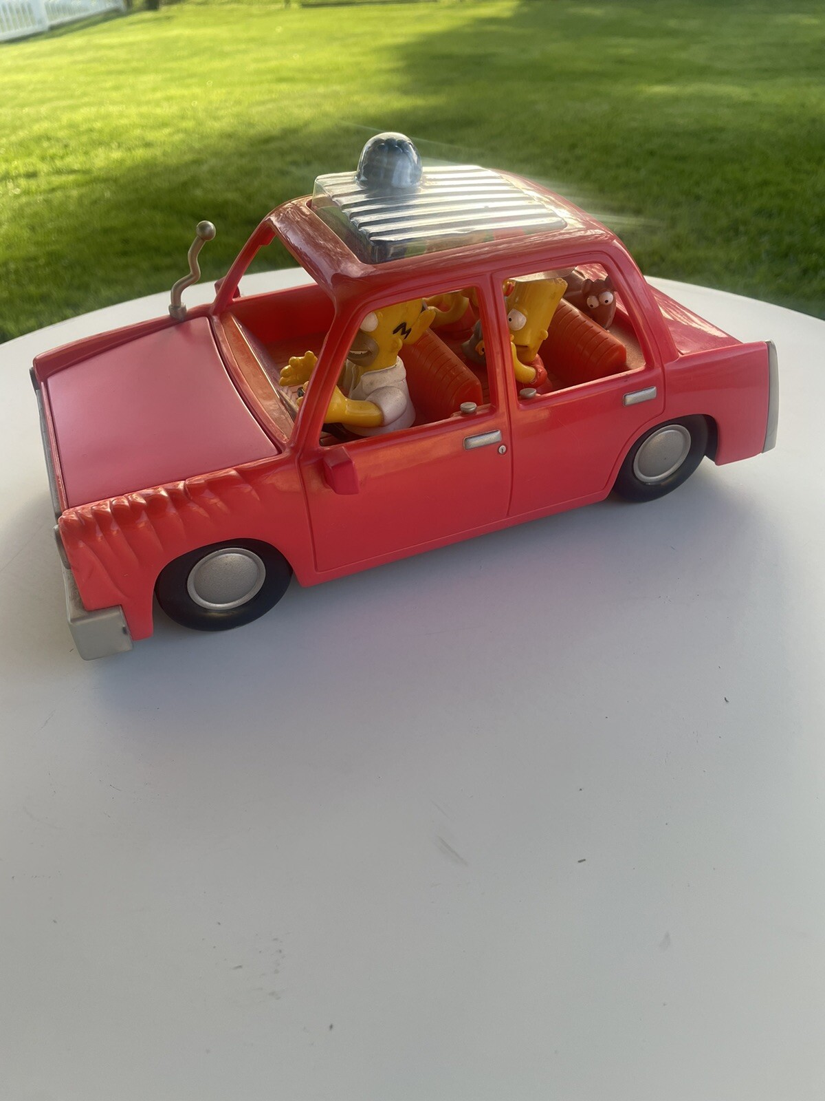 THE SIMPSONS TALKING CAR, HOMER, MARGE, KIDS, DOG, PLAYMATES TOYS, 2001, ‘WORKS’