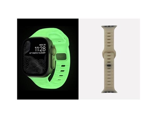 Striped Silicone Band for Apple Watch Series 10 9 8 7 654 SE 41 45mm Sport Strap - Picture 10 of 16