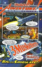3 Musketeers Space Adventures Comic 1990 Candy Bar Print ad