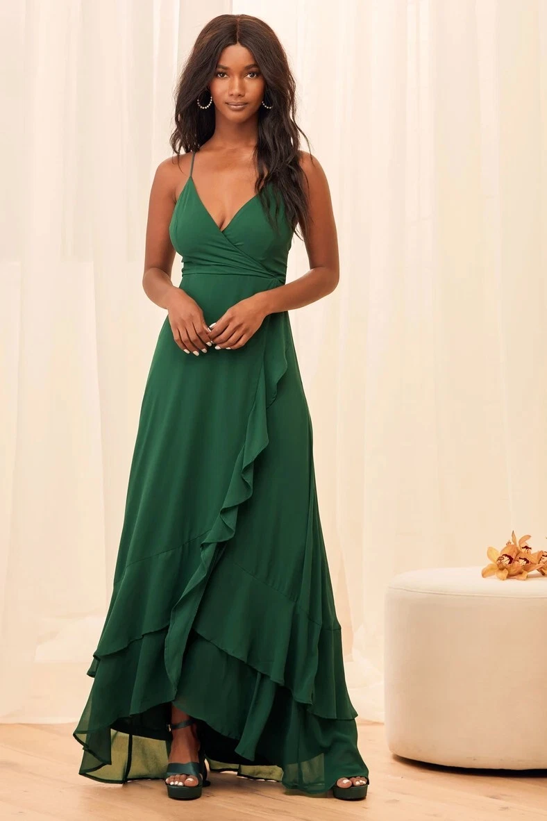 Emerald Green Lace Bridesmaid Dresses