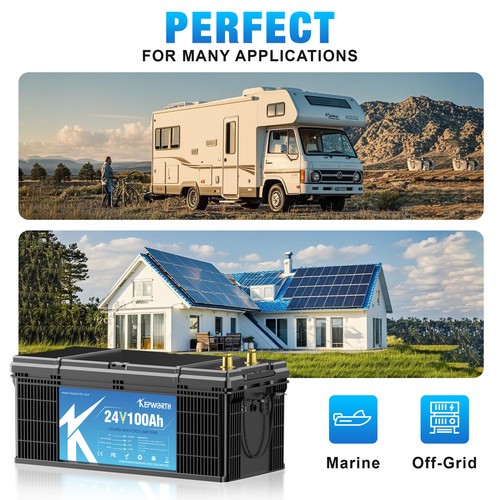 12V 24V 100AH 135ah 180ah 200AH 300AH LiFePO4 Lithium Battery BMS Solar RV UK - Picture 94 of 96