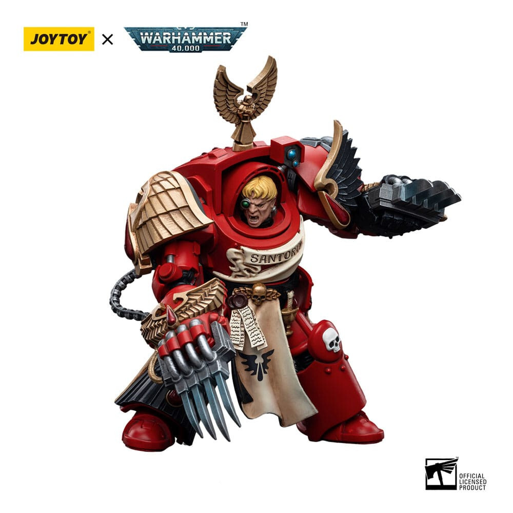 Blood Angels Sergeant Santoro JoyToy figurine de luxe 1/18 en PVC armure blindée rouge