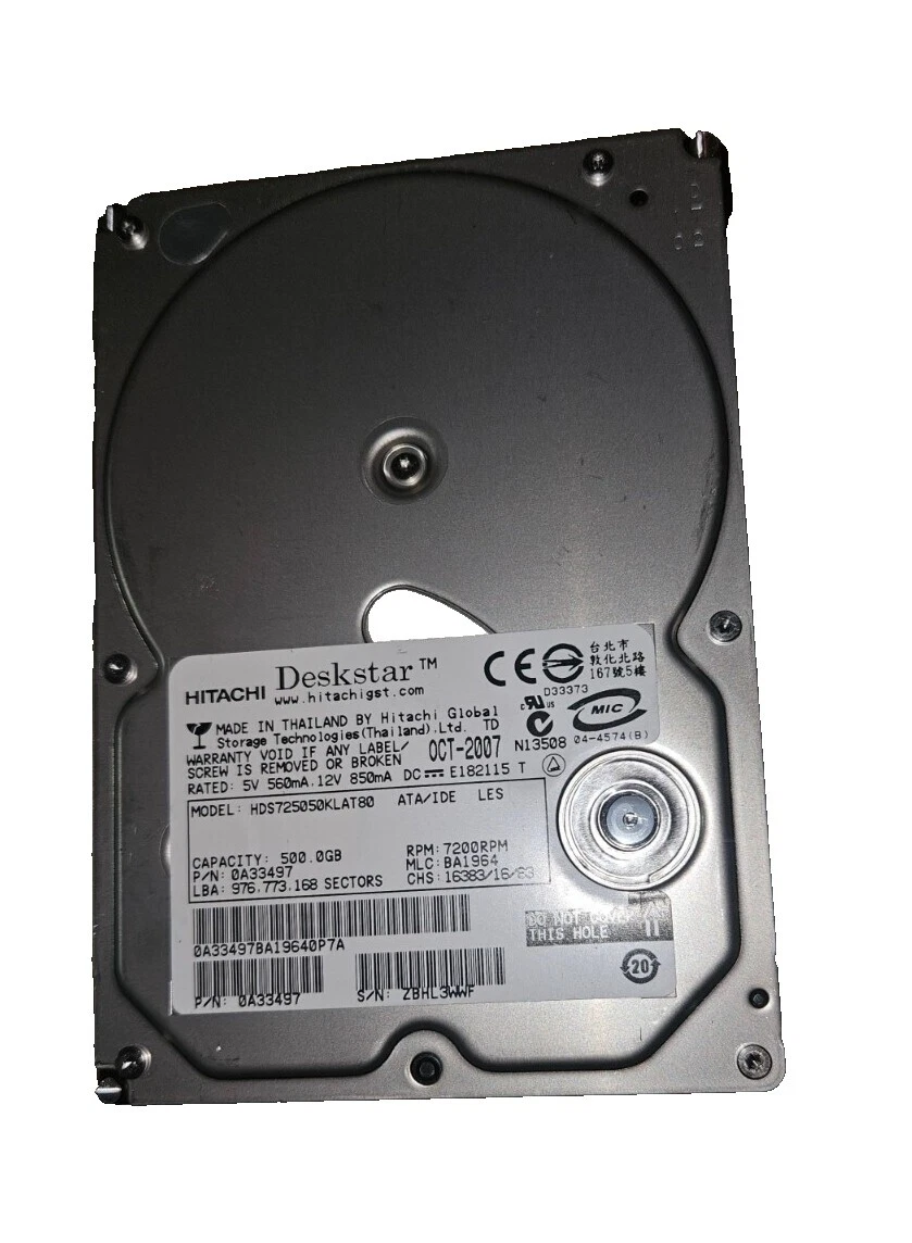 Hitachi PATA/IDE/EIDE 500 GB Internal Hard Disk Drives