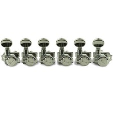NEW Kluson Revolution H-Mount 6L Non-Collared Tuners, Staggered Posts, CHROME