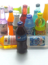 20x Miniature Dollhouse Alcohol Bottles Fruit Juice Bottles Beer Bottles C