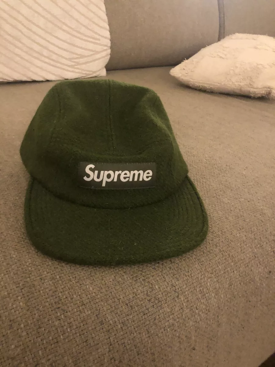 Supreme Green Wool Twill Tweed 5 Panel Camp Cap USA hat   eBay