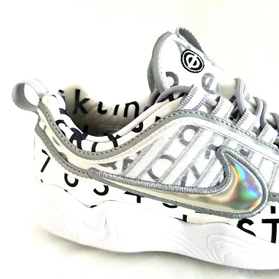 NIKE ZOOM AIR Sneakers Black White Johnston Font 904336-100 Mens US 6/38.5 RARE*