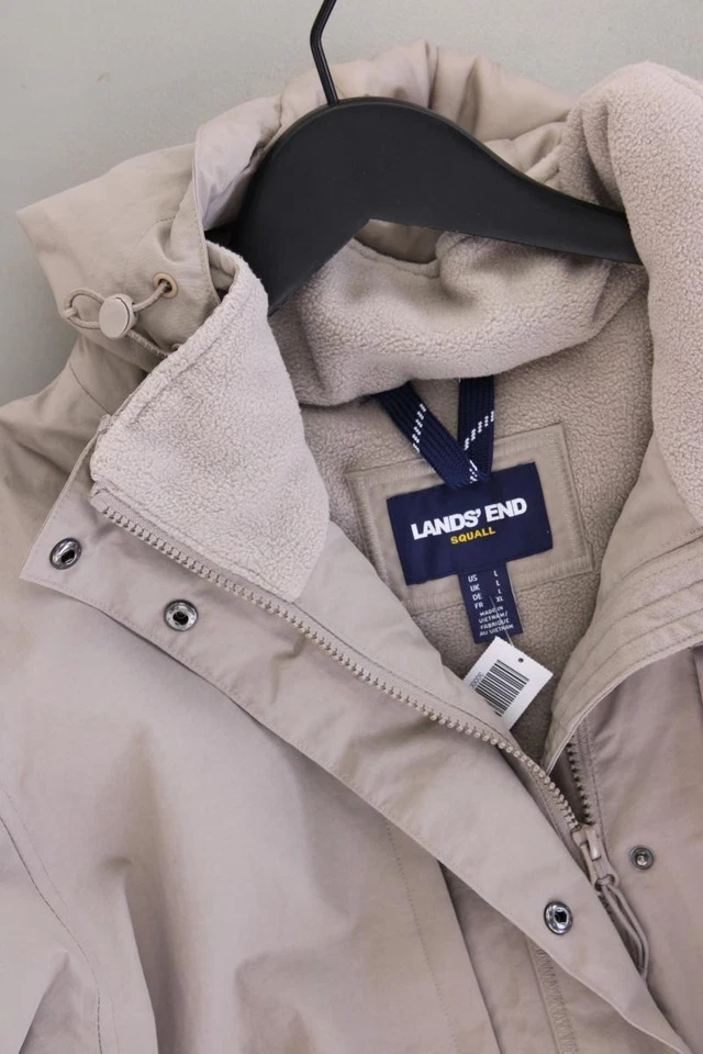 Lands' End manteau femme taille 42, L aussi bon que neuf gris nylon - Photo 2/4