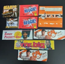 SPORTS CANDY WRAPPERS CONTAINING A RARE VINTAGE KIRBY PUCKETT
