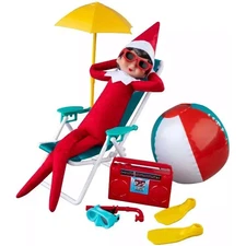 NEW The Elf on the Shelf Santaverse Polar Props Beach Vacation Set