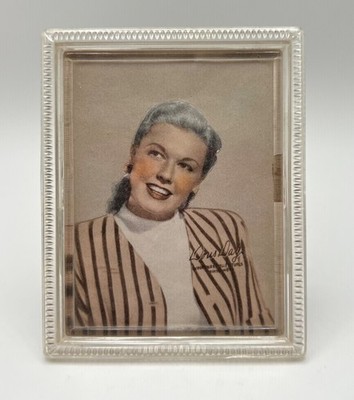 Vintage Art Deco Doris Day Fan Colored Photo Clear Plastic Frame 5 X 4 Hollywood