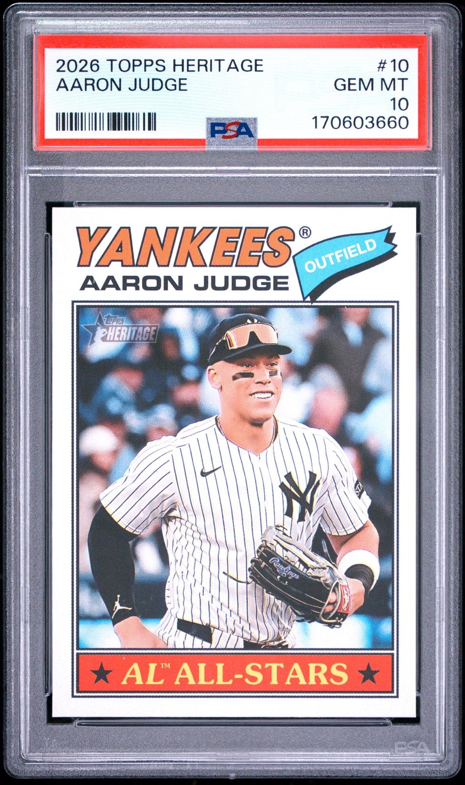 2026 Topps Heritage AARON JUDGE #10 PSA 10 GEM MINT view 15