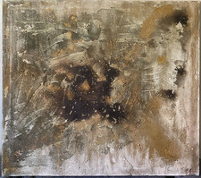 ::TECNICA MISTA MONOGRAMMATA DATATA 2010 ASTRATTI CONTRASTI COLORI DELLA TERRA