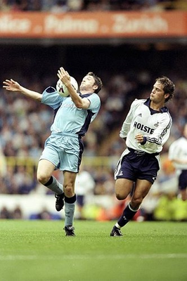 #ad Robbie Keane of Coventry shows neat chest control despite pressure Old Photo AU $9.00