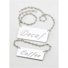 Cal-Mil 618-1 Beverage Chain Signs 24" Chain Length, Decaf