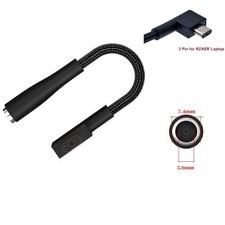 DC 7450 Female to 3 Pin Plug Adapter Converter Laptop Cable For Razer Blade 15
