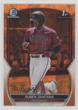 2023 Bowman Sapphire Edition Chrome Prospects Orange 6/50 Ruben Santana lz7