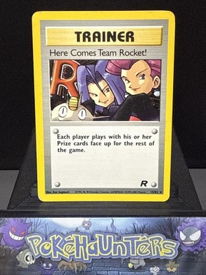 Pokemon Karte Here Comes Team Rocket! 15/82 Team Rocket Holo Rare Played
