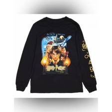 Harry Potter and the Sorcerer's Stone Long-Sleeved Shirt with Sleeve Print Black