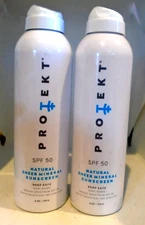 Protekt SPF 50 Natural Sheer Mineral Sunscreen Reef Safe 6 oz 2-PACK