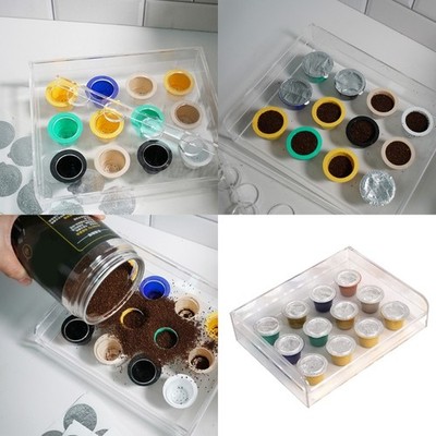 Acrylic Coffee Pod Refill Transparent Manual Filling Board for Home Office