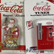 Coca-Cola Magnet Lot Coke 51588 51505 Santa Drink for Thirst Musical Tunes