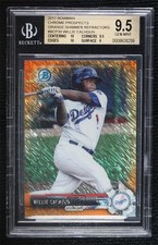 2017 Bowman Orange Shimmer Refractor 23/25 Willie Calhoun BGS 9.5 GEM MINT 0c9g