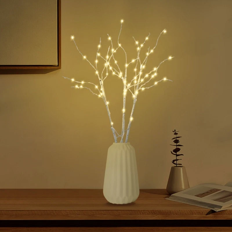 3er Lichterzweige Weihnachten LED beleuchtet Beleuchtung Weiden-Zweige Set - Bild 2 von 4