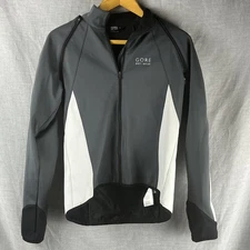 Gore Bike Wear Jacket Men’s Size M (38) Gray Phantom Windstopper Zip Off Sleeves