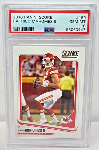 2018 Score PATRICK MAHOMES CARD PSA 10 GEM MINT