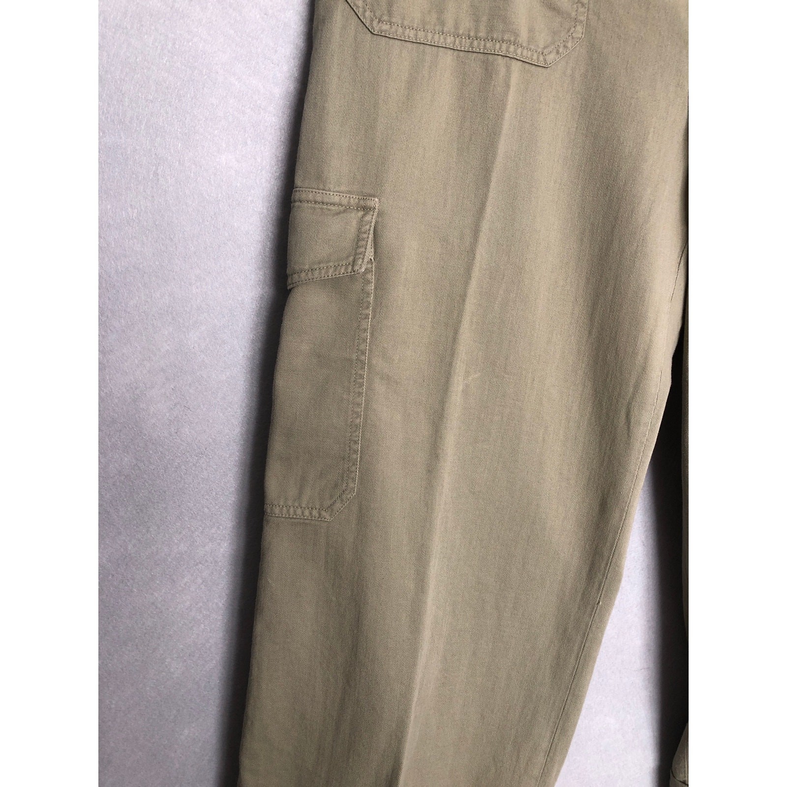 Lauren Ralph Lauren Cargo Pants Women's 20W Cotton Twill Wide Leg Green NEW thumbnail 3