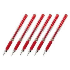 Uni-Ball Signo UM-153 Gel Ink Rollerball Pen 1.0mm Broad Point Red Ink Pack of 6