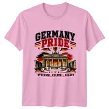 Germany Pride T-Shirt Vintage Brandenburg Gate History Culture Heritage Gift