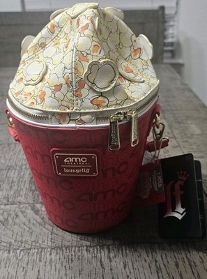 Loungefly X AMC ''Perfectly Popcorn Red Popcorn Bucket Crossbody Bag Purse