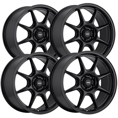 (Set of 4) Konig Lockout 18x8.5 5x120 +35mm Gloss Black Wheels Rims 18'' Inch